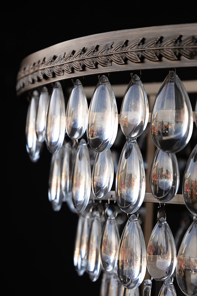 Lustre à gouttes de cristal