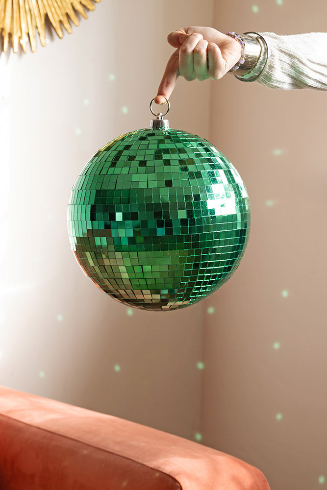 Boule disco verte