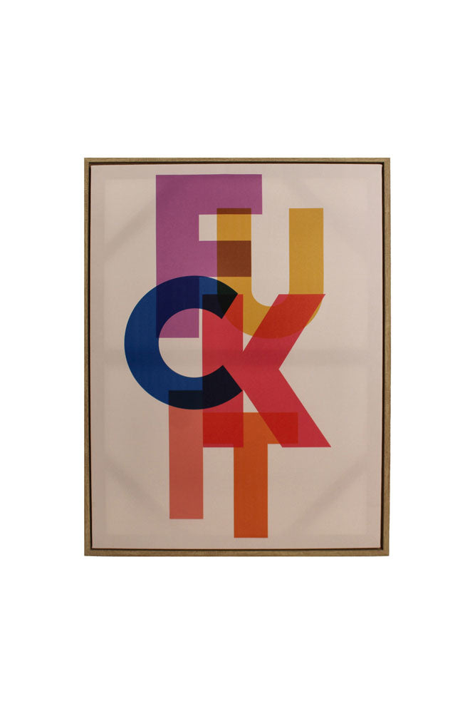 Toile murale colorée « Fuck It »