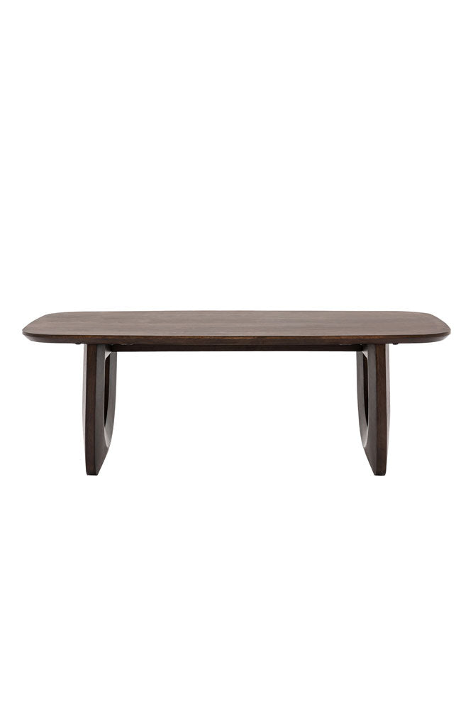Table basse courbée en bois de manguier