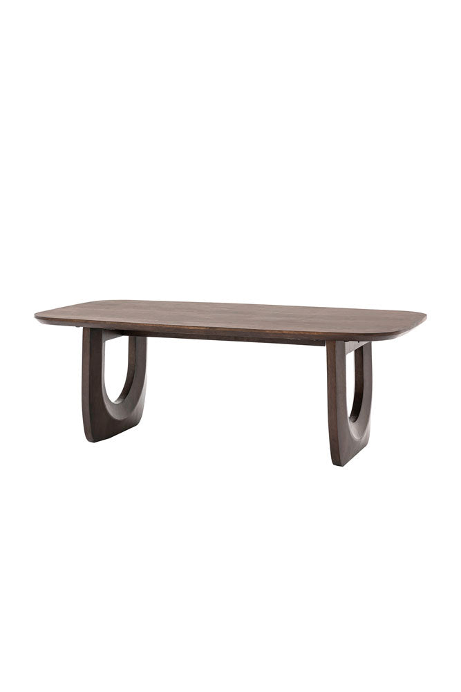 Table basse courbée en bois de manguier