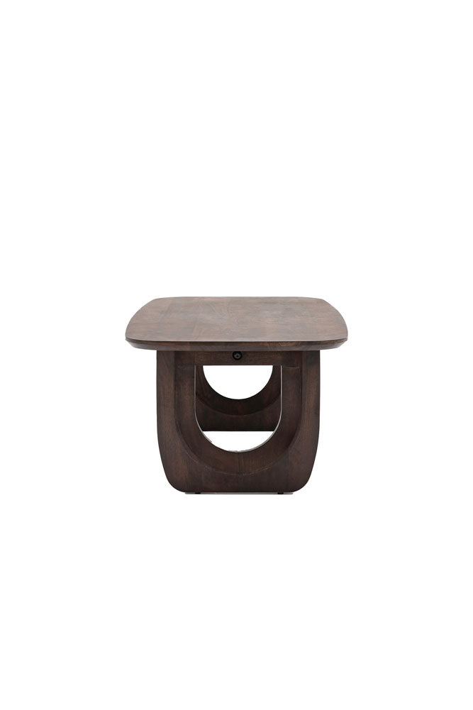 Table basse courbée en bois de manguier