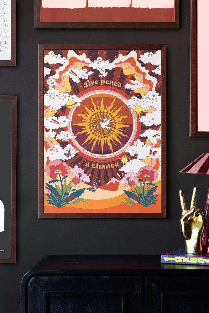 Impression d'art A2 « Donnez une chance à la paix » - Disponible en 4 options