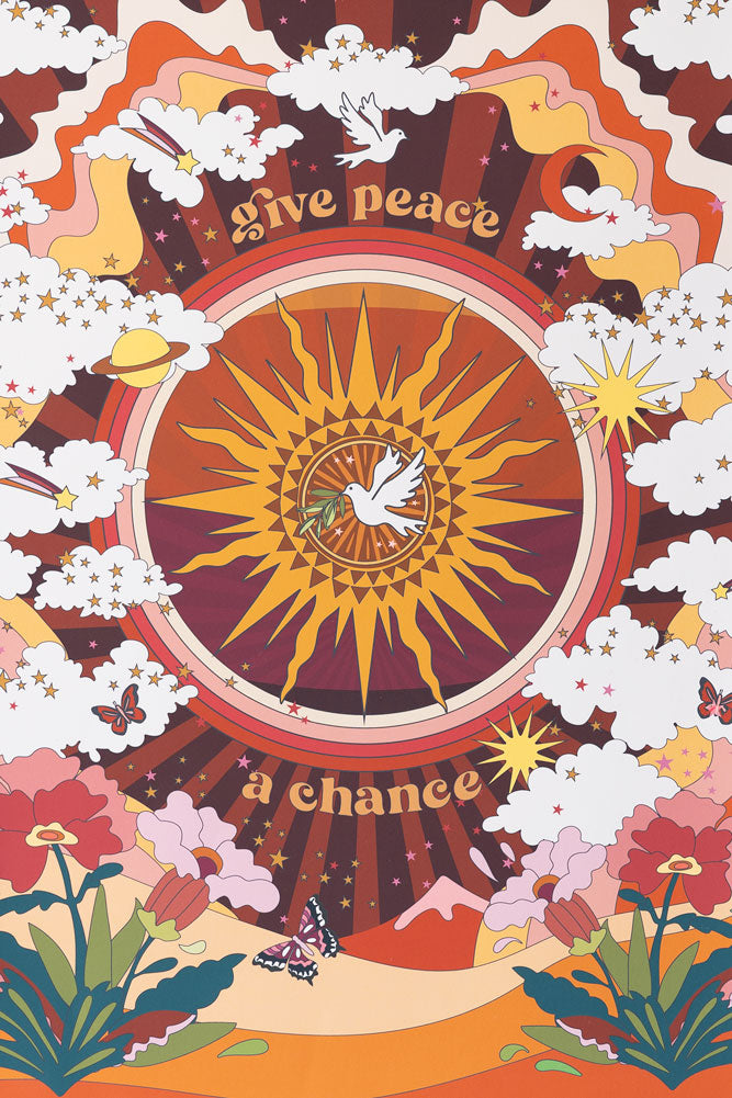 Impression d'art A2 « Donnez une chance à la paix » - Disponible en 4 options
