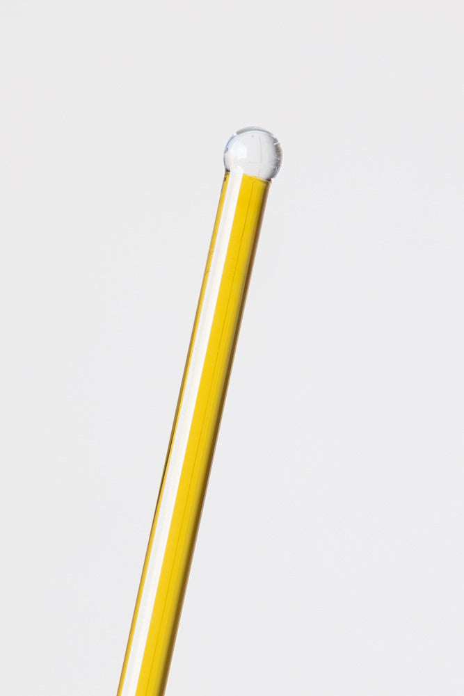 Agitateur à cocktail en verre jaune