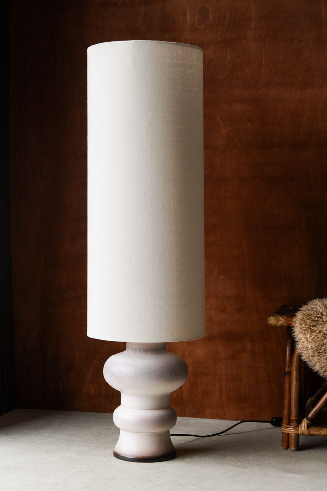 Lampe rétro à glaçure réactive HKLIVING blanche/marron