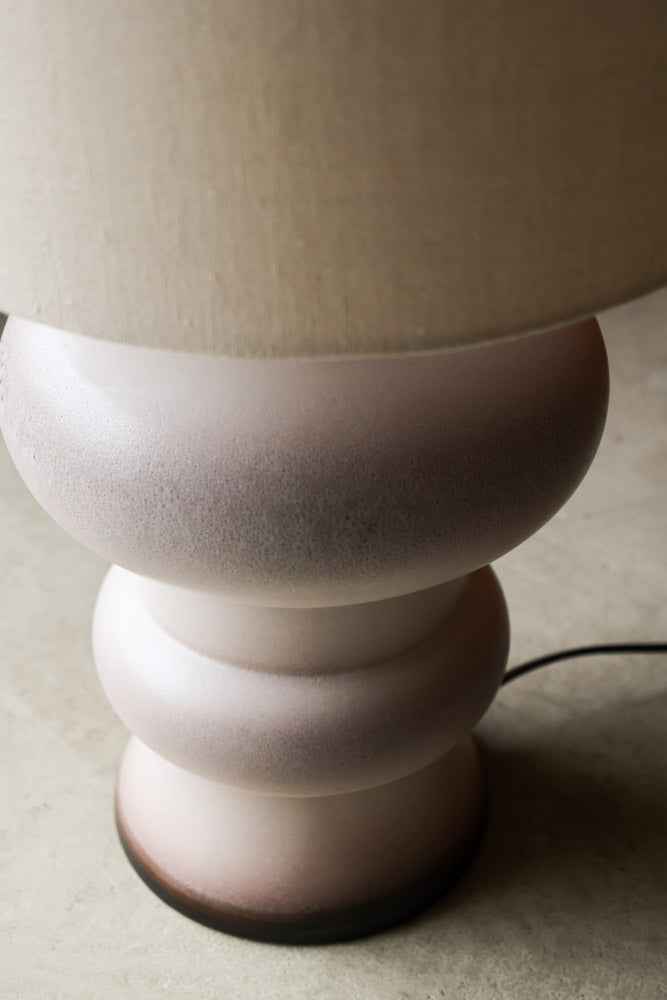 Lampe rétro à glaçure réactive HKLIVING blanche/marron