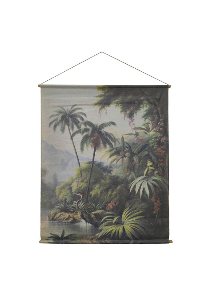 Grande décoration murale de forêt tropicale