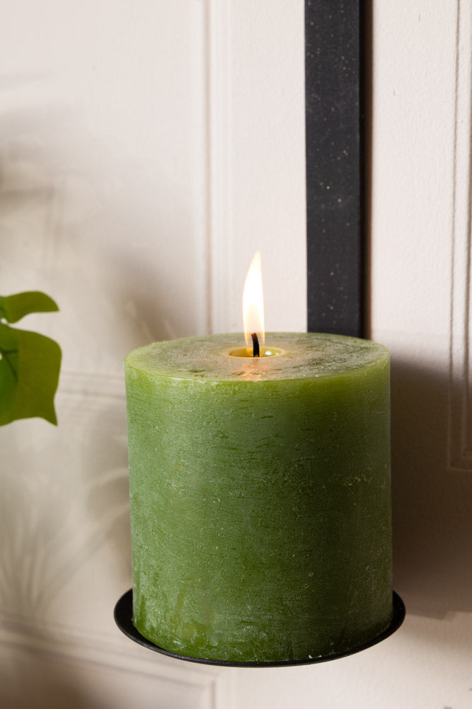 Bougie pilier vert olive