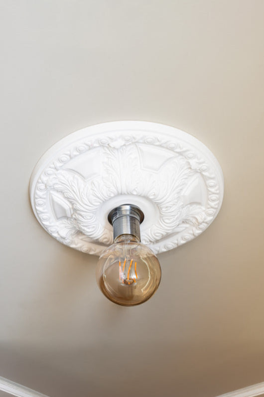 Rosace de plafond en plâtre prête à peindre - Moyenne
