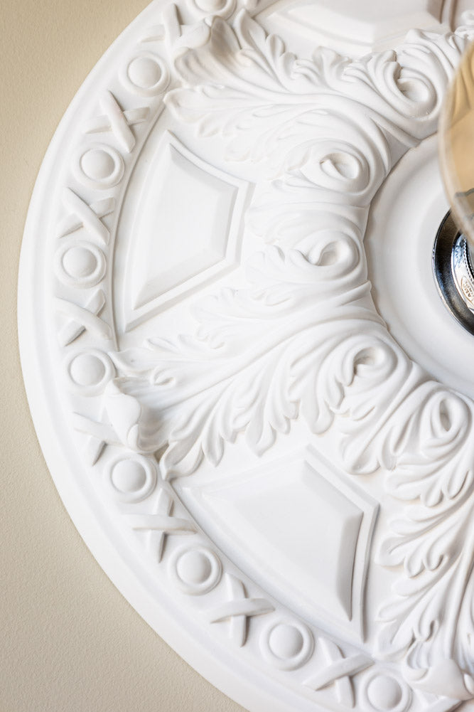 Rosace de plafond en plâtre prête à peindre - Moyenne