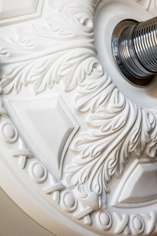 Rosace de plafond en plâtre prête à peindre - Moyenne