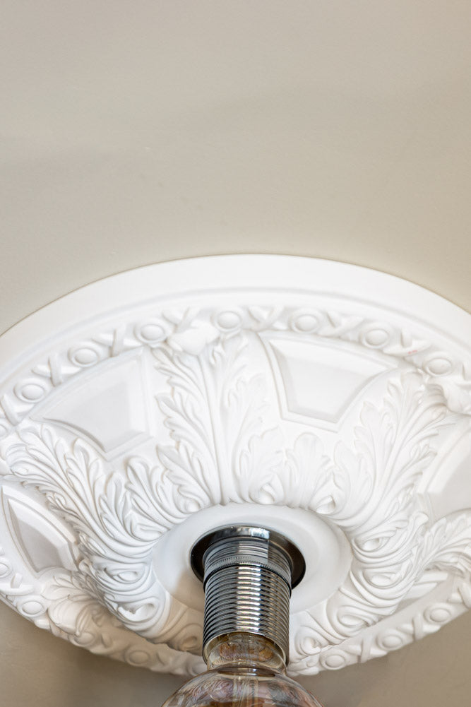 Rosace de plafond en plâtre prête à peindre - Moyenne