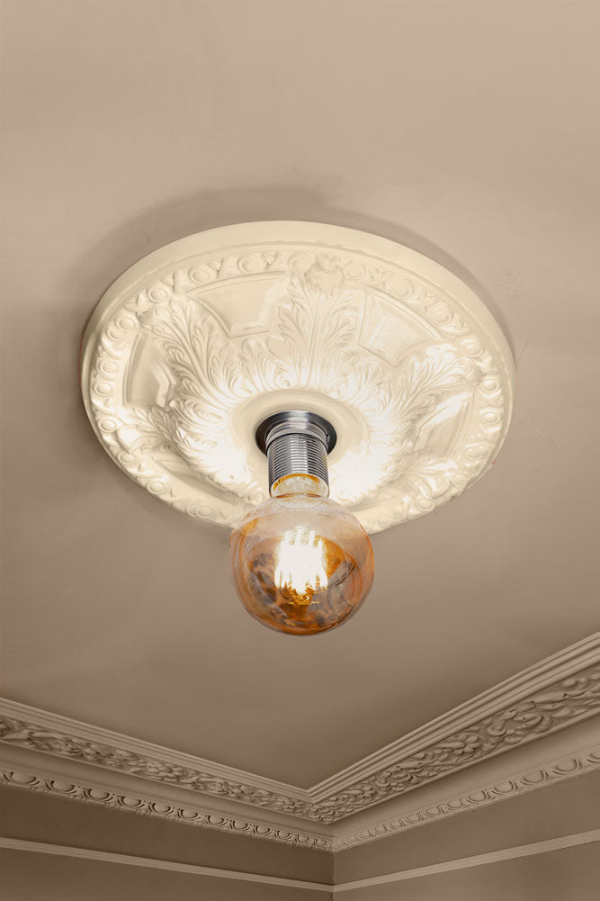 Rosace de plafond en plâtre prête à peindre - Moyenne