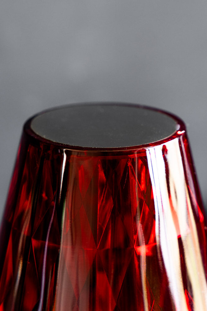 Lampe de table rechargeable rouge à intensité variable