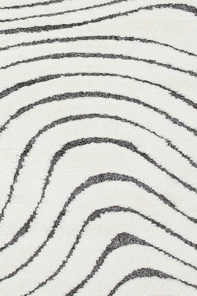 Le tapis Ariana en motif ondulé monochrome - Disponible en 3 tailles