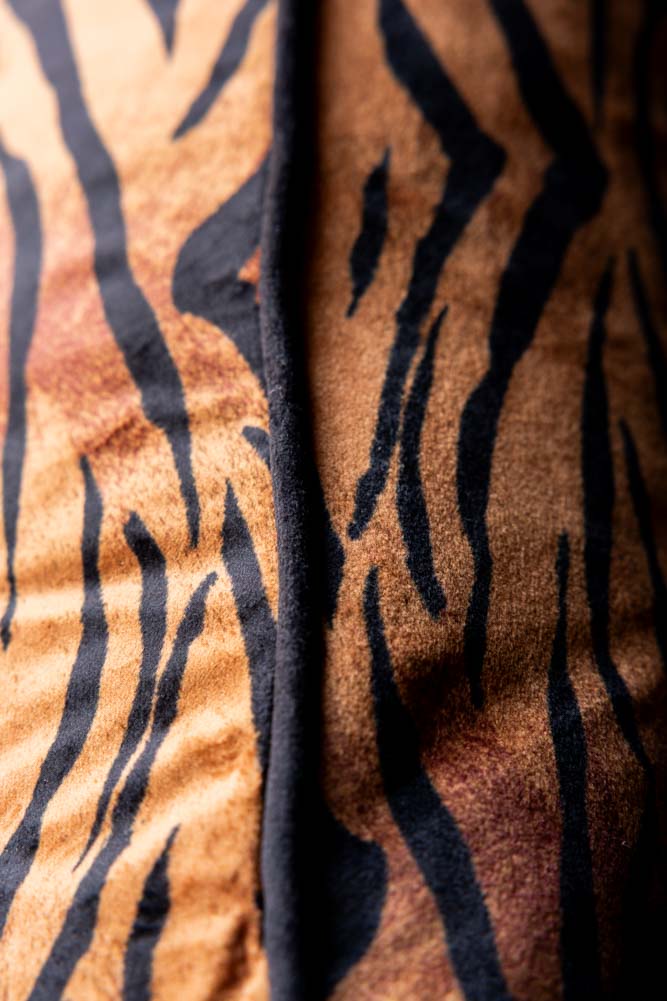 Coussin imprimé tigre