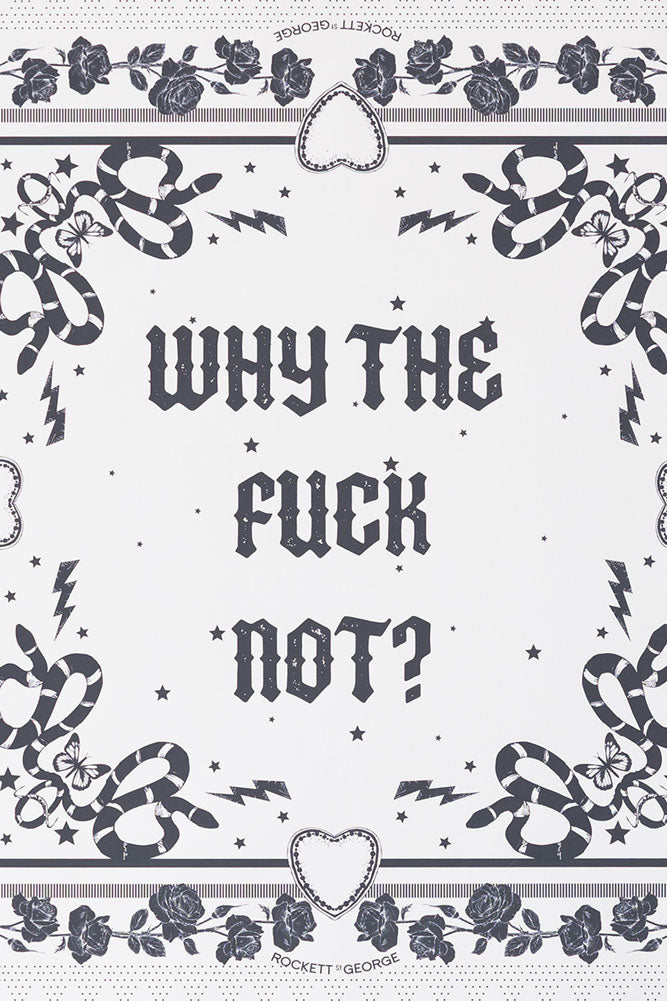 Impression d'art « Why The Fuck Not » 50 cm x 50 cm - Disponible en 4 options