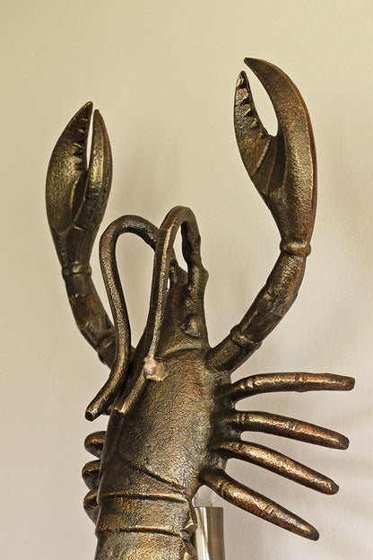 Applique murale homard effet laiton