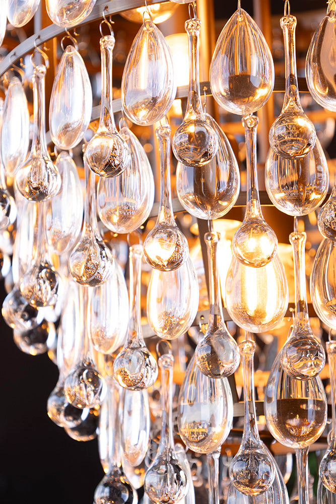 Lustre à gouttes de cristal