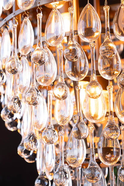 Lustre à gouttes de cristal