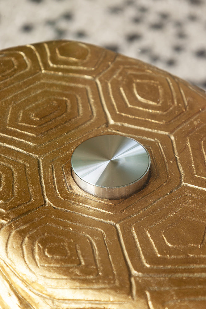 Table d'appoint tortue dorée
