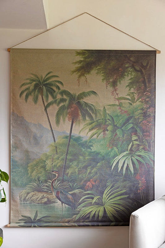 Grande décoration murale de forêt tropicale
