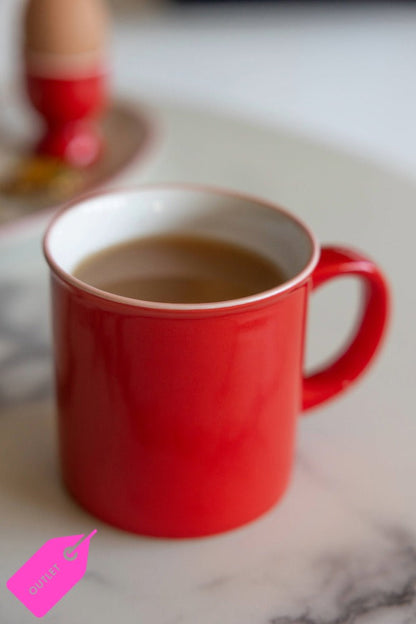 Mug en grès rouge et rose - DISCONTINUÉ