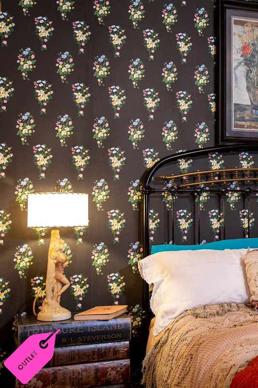 Papier peint noir JoJo &amp; Trixie Floral New York - ARRÊTÉ