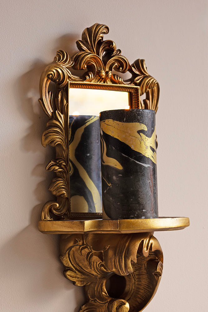 Étagère murale décorative avec miroir