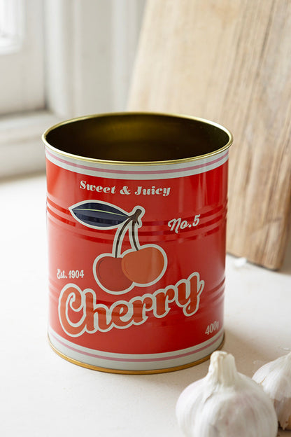 Lot de 2 boîtes de rangement de cuisine rétro en cerisier