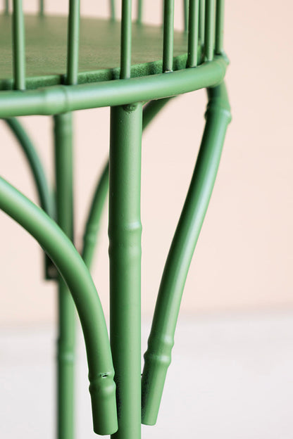 Table d'appoint perroquet vert tropical