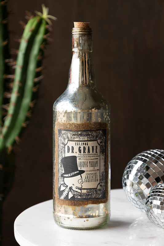 Bouteille décorative en verre de style vintage pour poison