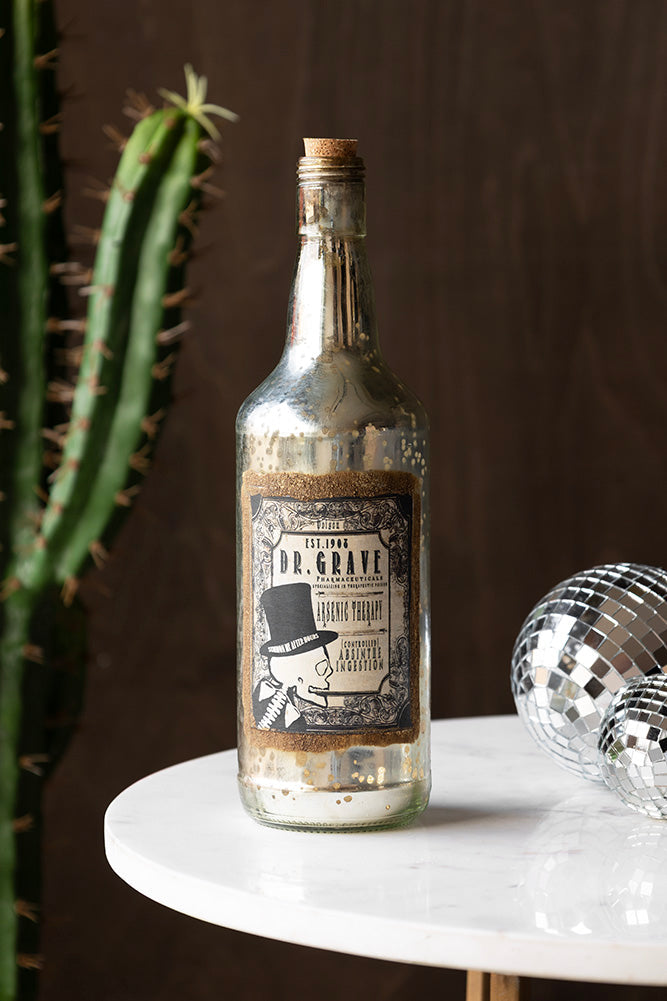 Bouteille décorative en verre de style vintage pour poison