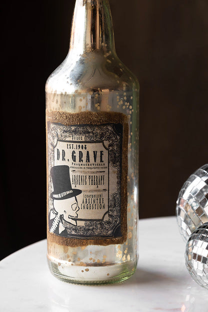 Bouteille décorative en verre de style vintage pour poison