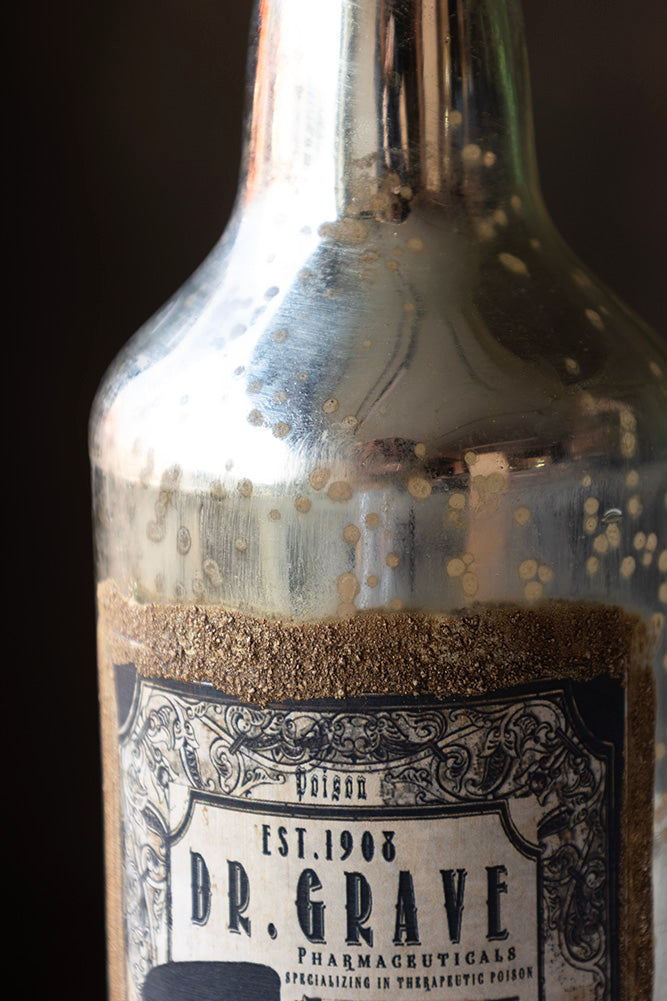 Bouteille décorative en verre de style vintage pour poison