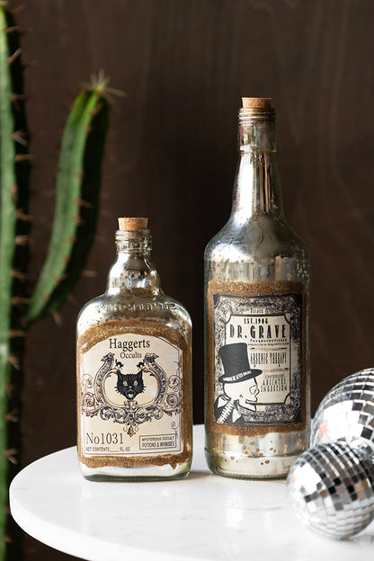 Bouteille décorative en verre de style vintage pour poison