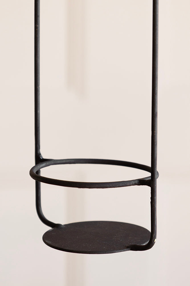 Porte-bouteille/vase en verre métallique