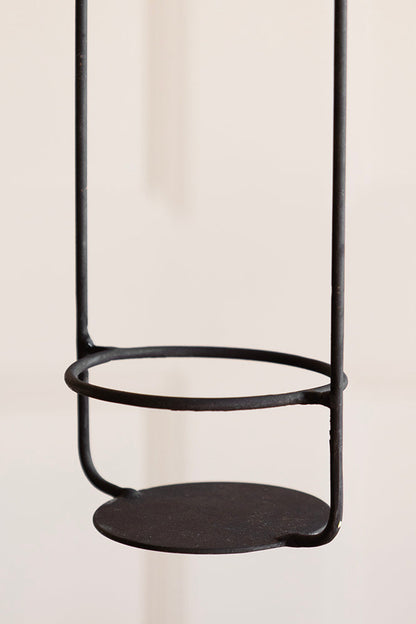 Porte-bouteille/vase en verre métallique