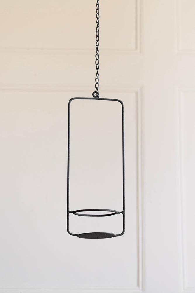 Porte-bouteille/vase en verre métallique