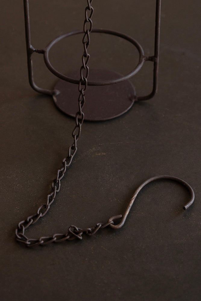 Porte-bouteille/vase en verre métallique