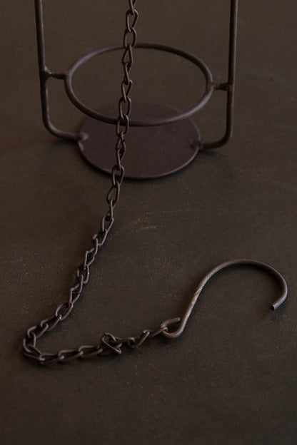 Porte-bouteille/vase en verre métallique