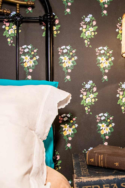 Papier peint noir JoJo &amp; Trixie Floral New York - ARRÊTÉ