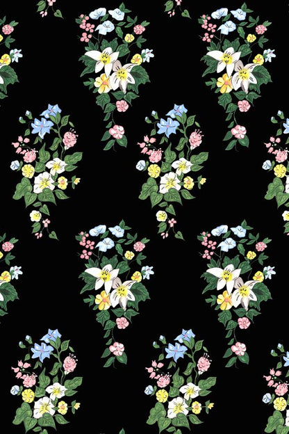 Papier peint noir JoJo &amp; Trixie Floral New York - ARRÊTÉ