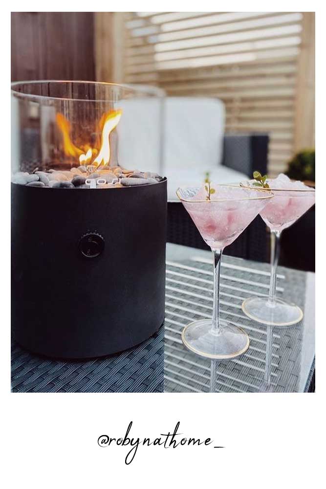 Verre à cocktail bio avec bord doré
