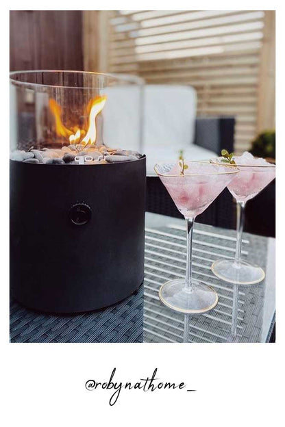 Verre à cocktail bio avec bord doré