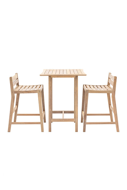 Ensemble de table de bar de jardin en bois d'acacia