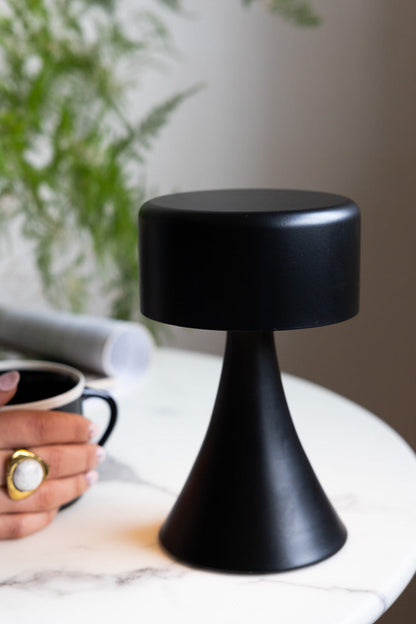 Lampe de table sans fil à piles, noire