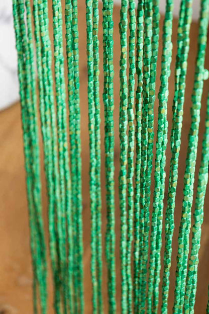 Rideau de perles en vert