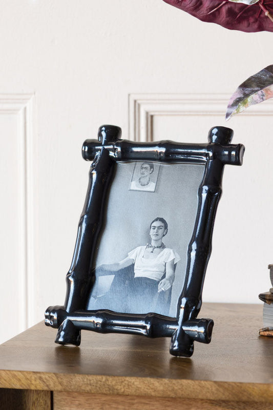 Cadre photo effet bambou noir